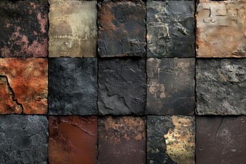 Canvas Print - Rustic Stone Wall Texture: A Tapestry of Time and Weather