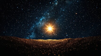 a bright star in a dark sky galaxy