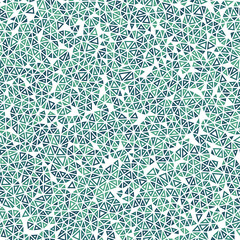 Poster - Abstract template background. Tiny triangles size. Multiple colors style. Geometric shapes outlined. Repeatable pattern. Teal Harmony. Elegant vector tiles. Seamless vector illustration.