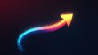© Radomir Jovanovic - Colorful arrow graphic illustrating upward movement with vibrant sparkles and gradient effect against a dark background