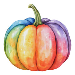 Wall Mural - PNG Vibrant autumn pumpkin painting