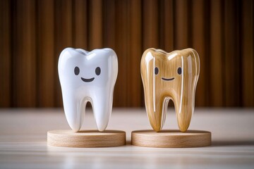 Leinwandbilder - Clean outline of upper and lower teeth in minimalist style, representing a basic X-ray form
