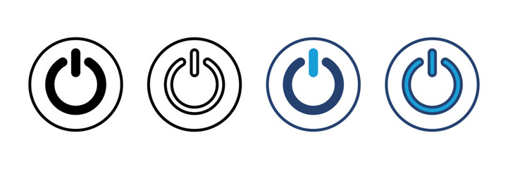 Wall Mural - power icon vector. power switch icon. electric power