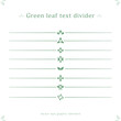 © Abdie - set stylized green leaf text or page line divider decoration vector