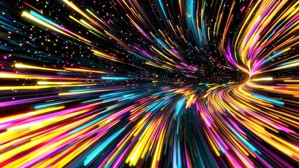 Poster - Vibrant Motion Colorful Light Trails Create Abstract Dynamic Background Experience