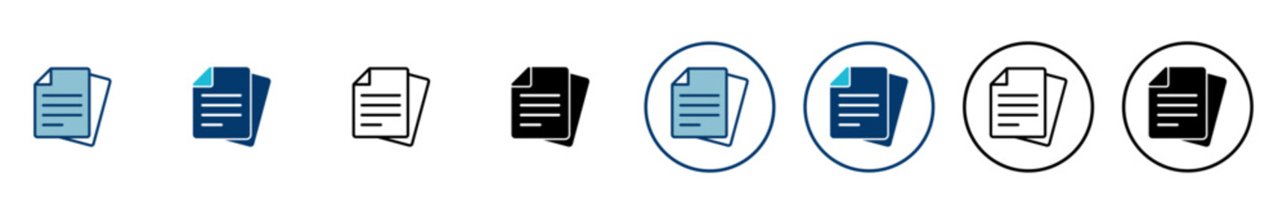 Document icon vector isolated on white background. Paper icon. File Icon