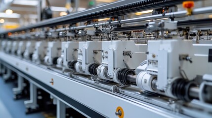 Poster - A close-up of industrial machinery showcasing precision engineering and assembly.
