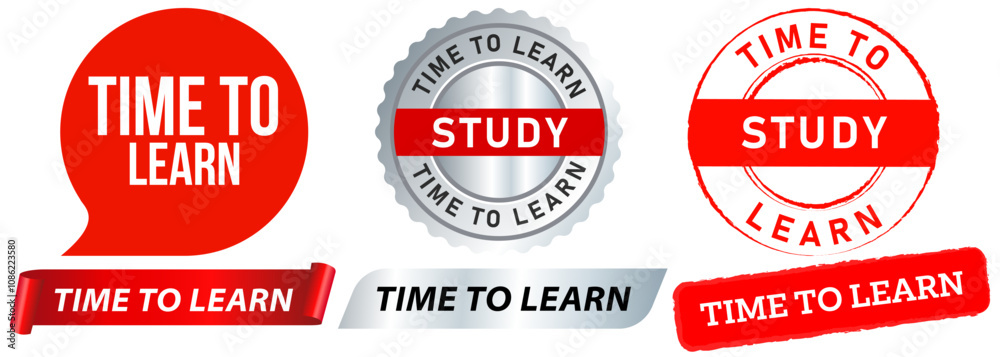 Study Badge Time to learn study learning studying student homework task education ...