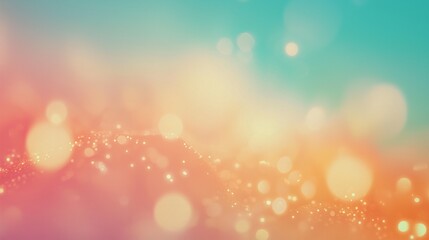 Poster - Playful Colorful Wallpaper with Gradients and Soft Bokeh Transitioning from Light Pink to Soft Blue, Perfect for Background and Design Use