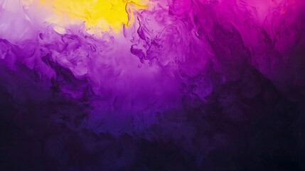 Poster - Captivating Abstract Background Featuring Radiant Blending of Neon Yellow and Deep Purple Gradient with an Ethereal Quality
