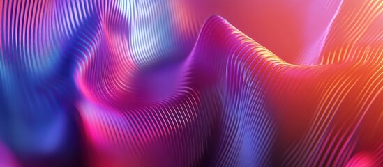 Poster - Abstract 3D Wavy Lines