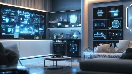 Poster - Futuristic Smart Home Interior