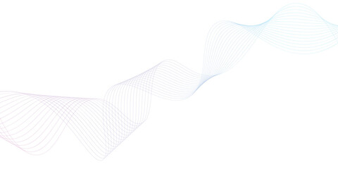 Poster - gradient wavy lines isolated on white abstract background design. abstract background with business 