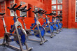 © poco_bw - spinning medical sport bike, spinning class studio bikes, empty, no people