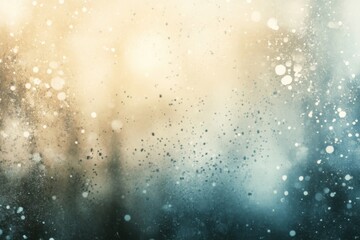 Aufkleber - The artwork showcases a captivating blend of blue and brown watercolor textures, highlighted by soft bokeh effects and shimmering particles. Generative AI