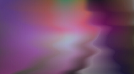 Fototapete - Soft and dreamy abstract illustration with pastel hues of pink, purple and yellow blending seamlessly. The fluid, wavy gradients create a calming and ethereal visual appeal.