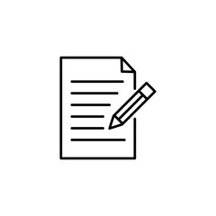 Poster - Contact form line icon. simple Write, edit outline vector illustration for web and app..eps