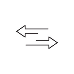 Poster - Transfer arrows outline icon. vector Left right arrows simple line illustration for web and app..eps