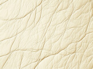 Aufkleber - Close-up of a beige leather texture with a wrinkled surface.