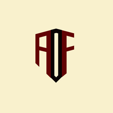 ADF creative minimalist letter logo. ADF unique vector initials alphabet letter logo design