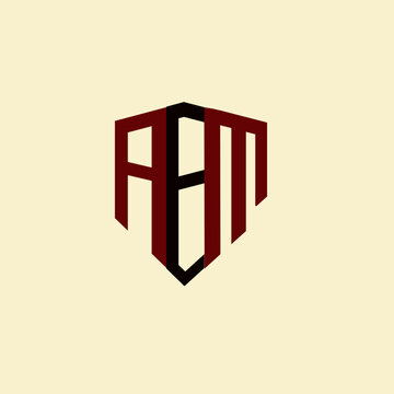 AEM creative minimalist letter logo. AEM unique vector initials alphabet letter logo design