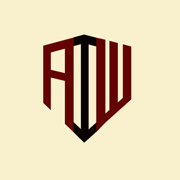 AIW creative minimalist letter logo. AIW unique vector initials alphabet letter logo design