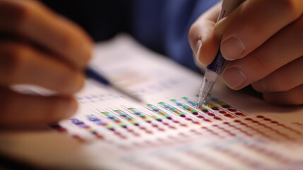 Poster - Picture a scientist conducting genetic research. Describe their process of analyzing DNA samples, studying genetic markers,