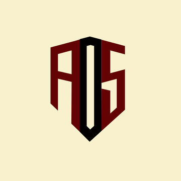 AOS creative minimalist letter logo. AOS unique vector initials alphabet letter logo design