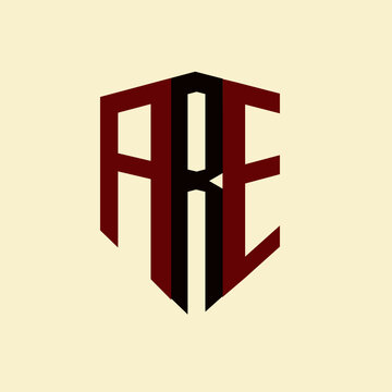 ARE creative minimalist letter logo. ARE unique vector initials alphabet letter logo design