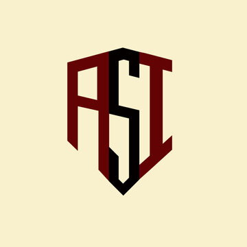 ASI creative minimalist letter logo. ASI unique vector initials alphabet letter logo design