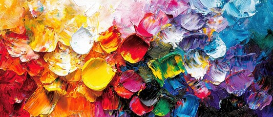 Aufkleber - A vibrant abstract painting showcasing a dynamic blend of colors, evoking a sense of energy and creativity.