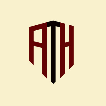 ATH creative minimalist letter logo. ATH unique vector initials alphabet letter logo design