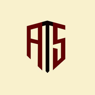 ATS creative minimalist letter logo. ATS unique vector initials alphabet letter logo design