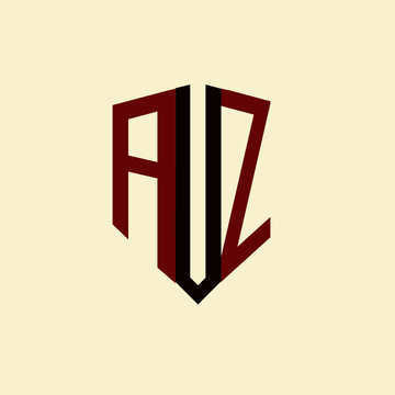 AUZ creative minimalist letter logo. AUZ unique vector initials alphabet letter logo design