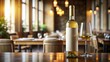 © Nasnunt - Bottle of white wine mockup on a elegant restaurant table, wine, bottle, mockup, restaurant, table, elegant, drink