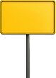 © cac_tus - Yellow blank sign on post with transparent background