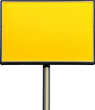 © cac_tus - Blank yellow rectangular signpost on transparent background, isolation concept