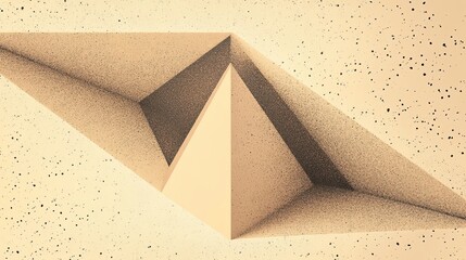 Poster - abstract geometric shapes with speckle texture