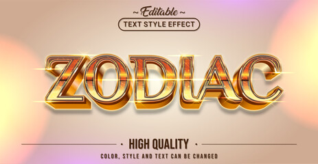 Aufkleber - Editable text style effect - Zodiac text style theme.