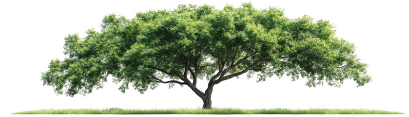 Sticker - A large tree with green leaves is the main focus of the image. transparent background