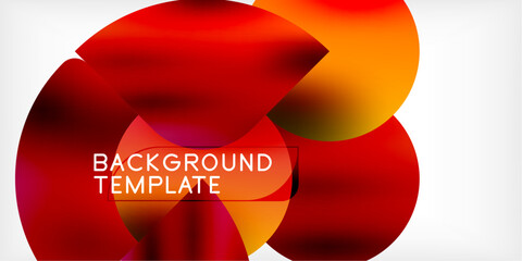 Poster - Color geometric shapes background shadow circles