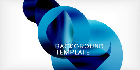Poster - Color geometric shapes background shadow circles