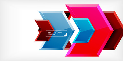 Poster - Technology dynamic arrow geometric background. Vector Illustration For Wallpaper, Banner, Background, Card, Book Illustration, landing page