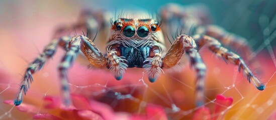 Close Up of Spider on Web