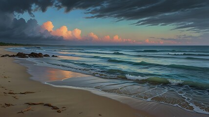 Overcast sky with soft, diffused light and layers of gray clouds, ideal for a minimalist and moody natural background