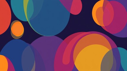 Fototapete - Colorful Abstract Background with Soft Shapes and Vibrant Colors Perfect for Modern Design Projects, Presentations, and Artistic Displays
