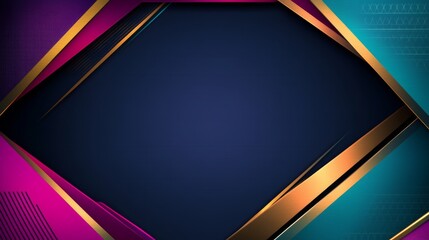 Poster - Vibrant Background Design with Colorful Geometric Shapes and Edges Suitable for Creative Projects, Presentations, Party Invitations, and Digital Content Creation