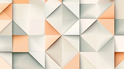 Aufkleber - Geometric Abstract Background with 3D Cubes and Soft Color Palette, Perfect for Modern Designs, Agencies, Websites, and Creative Projects Featuring Warm and Cool Tones
