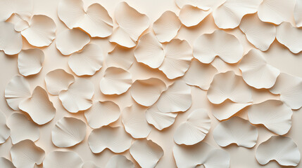 Leinwandbilder - Delicate white petals arranged beautifully on soft background