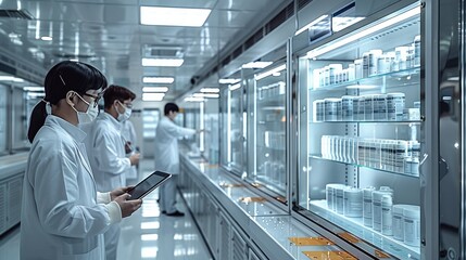 Poster - A pharmaceutical research lab manages an inventory management system using automatic data analysis on tablets and mobile devices.